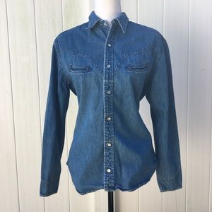 🦋 Ralph Lauren Dungarees Denim Button-Down